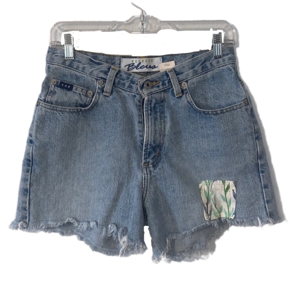 Express Bleus Straight Leg Cut Off Denim Shorts size 10